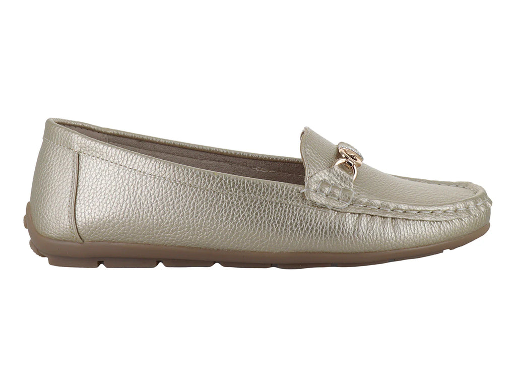 Mocasines Comfort Fit Dorado para Mujer