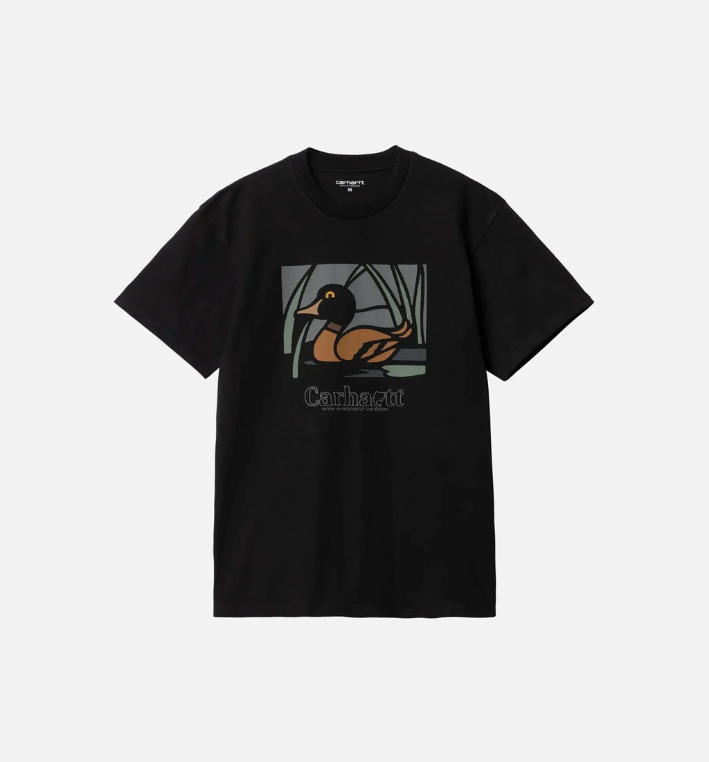 Duck Pond Mens Short Sleeve Shirt Black
