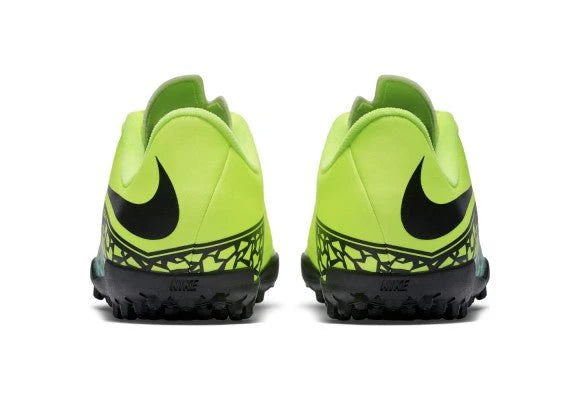 Nike Junior HyperVenom Phelon II TF Tuft Soccer Cleats Volt Black Hyper Turquoise