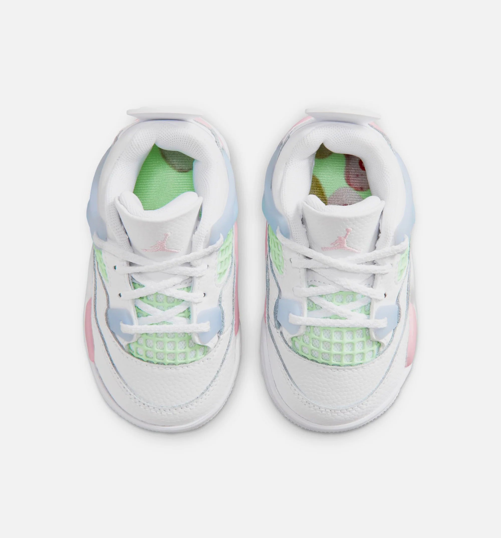 Air Jordan 4 Retro Medium Soft Pink Infant Toddler Lifestyle Shoe White Medium Soft Pink Half Blue Vapor