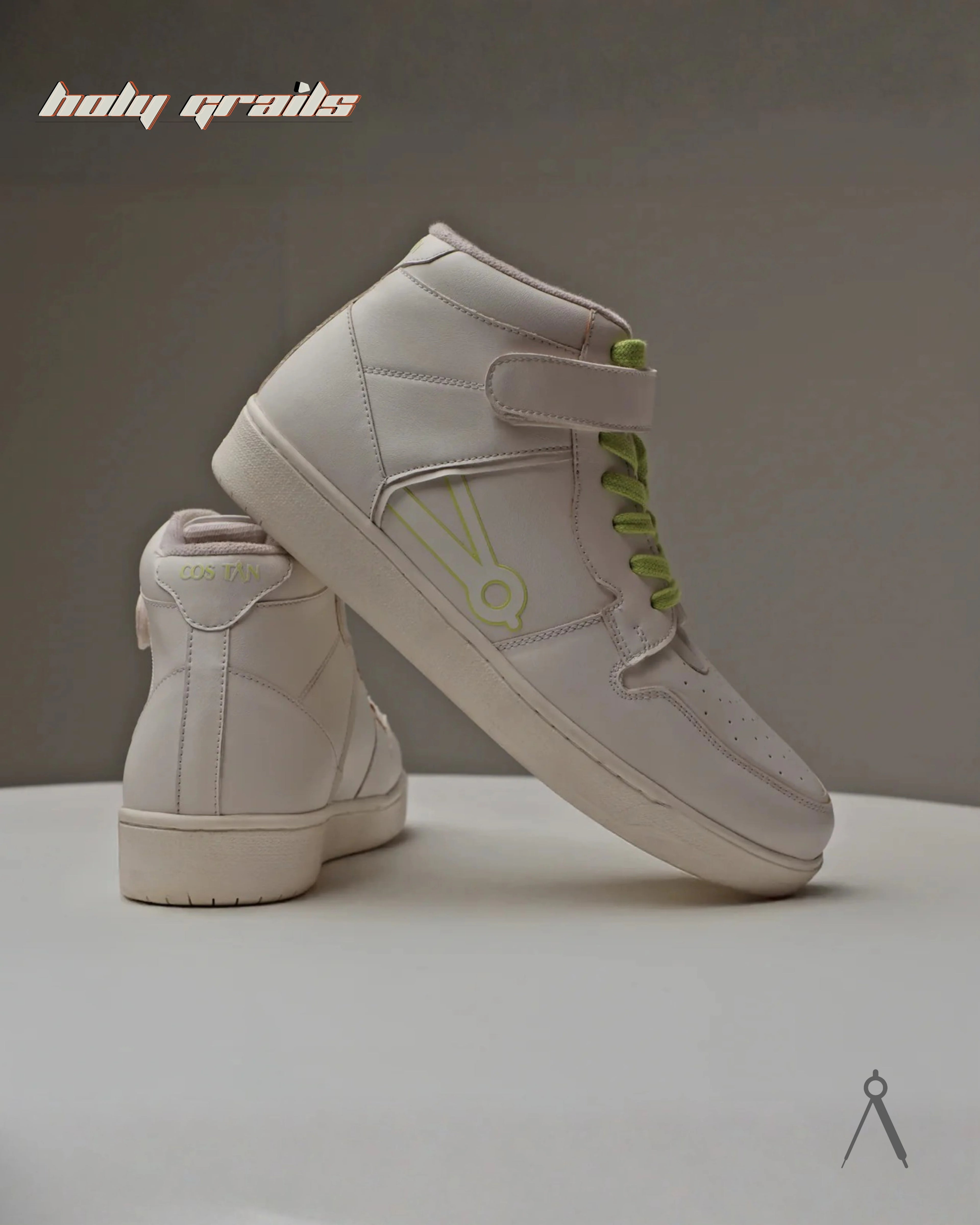 Vector White Lime Accent High Sneakers HG x Cos Tan