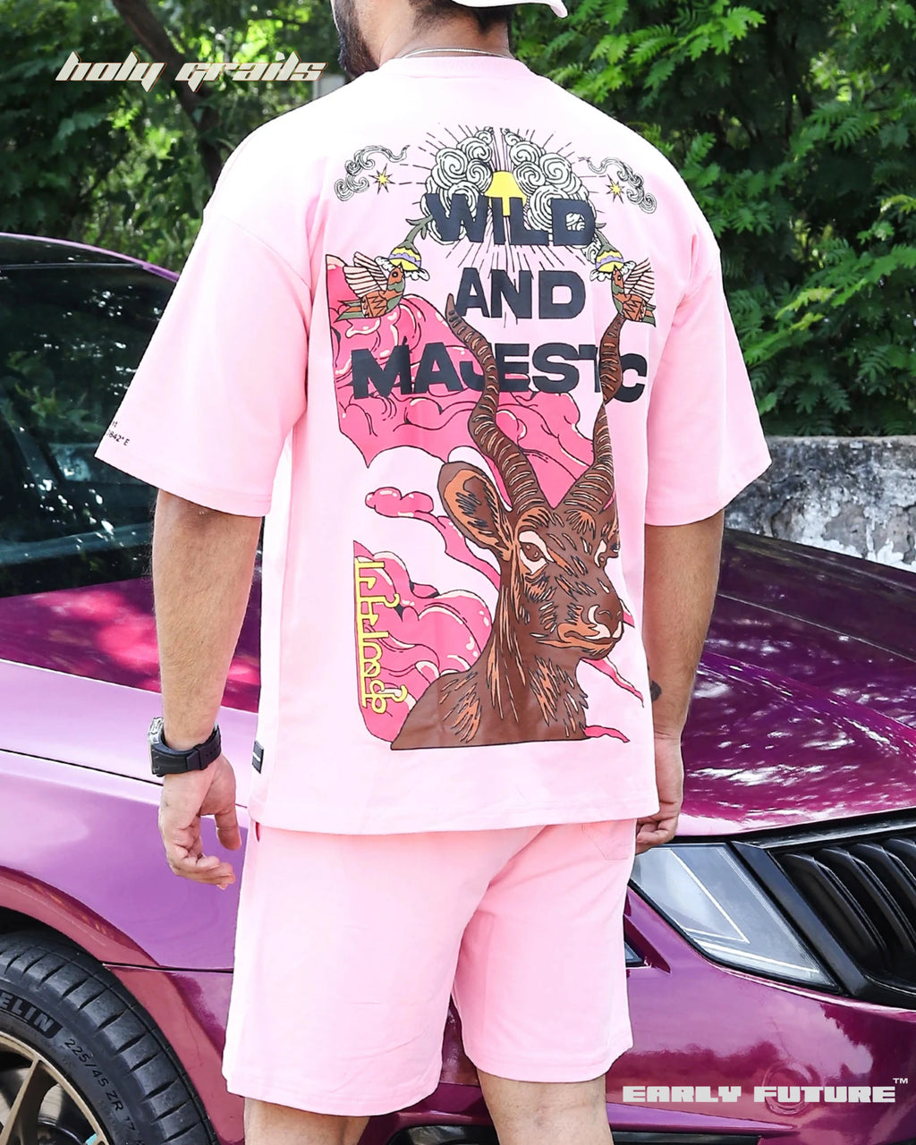 Wild And Majestic Heatwave Pink Oversize Tee HG x Early Future