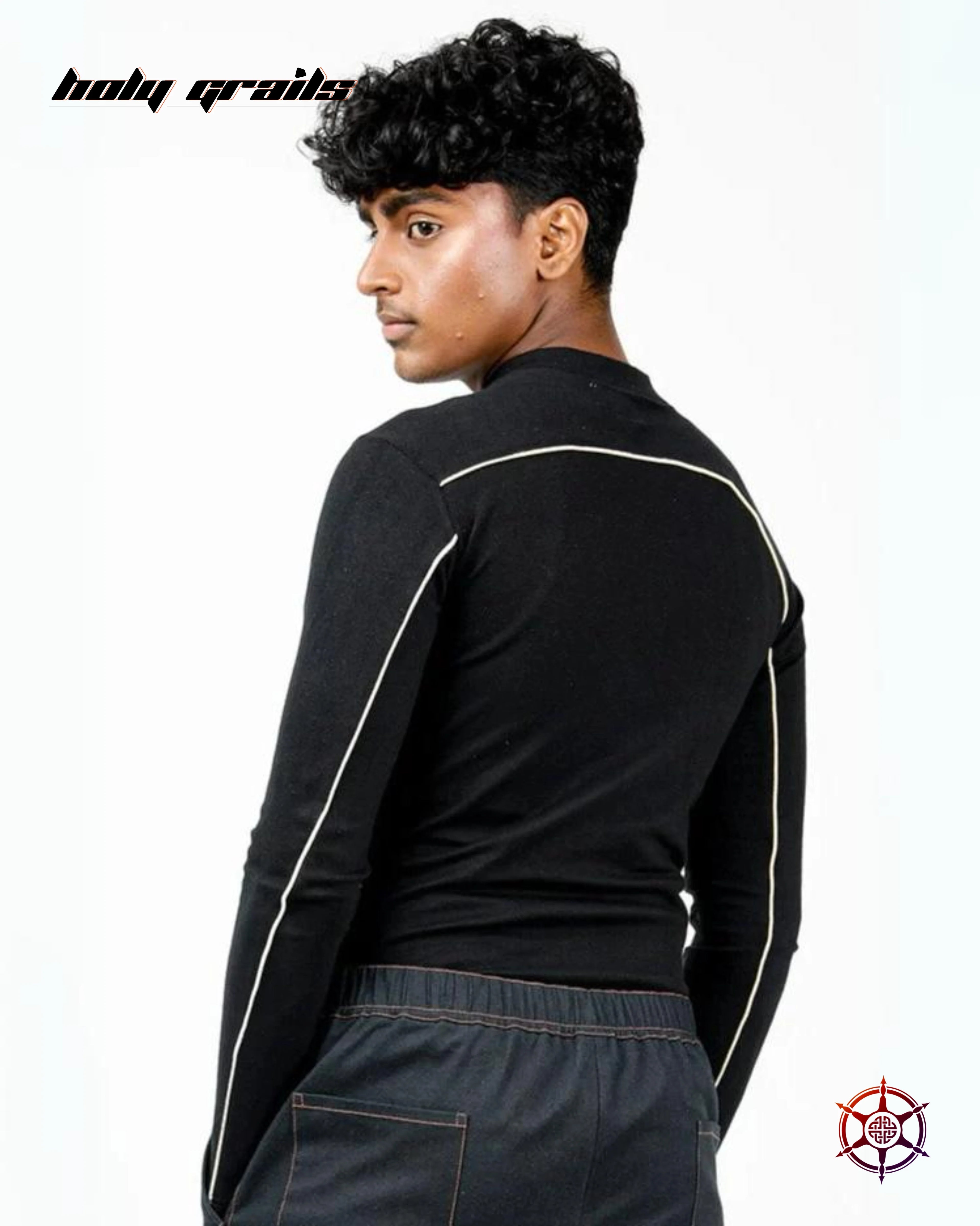 Charcoal Cream Zip Top HG x Duskin