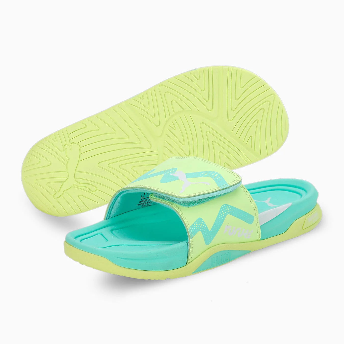 PUMA Dream NITRO Slide Future Unisex Fast Yellow White Electric Peppermint