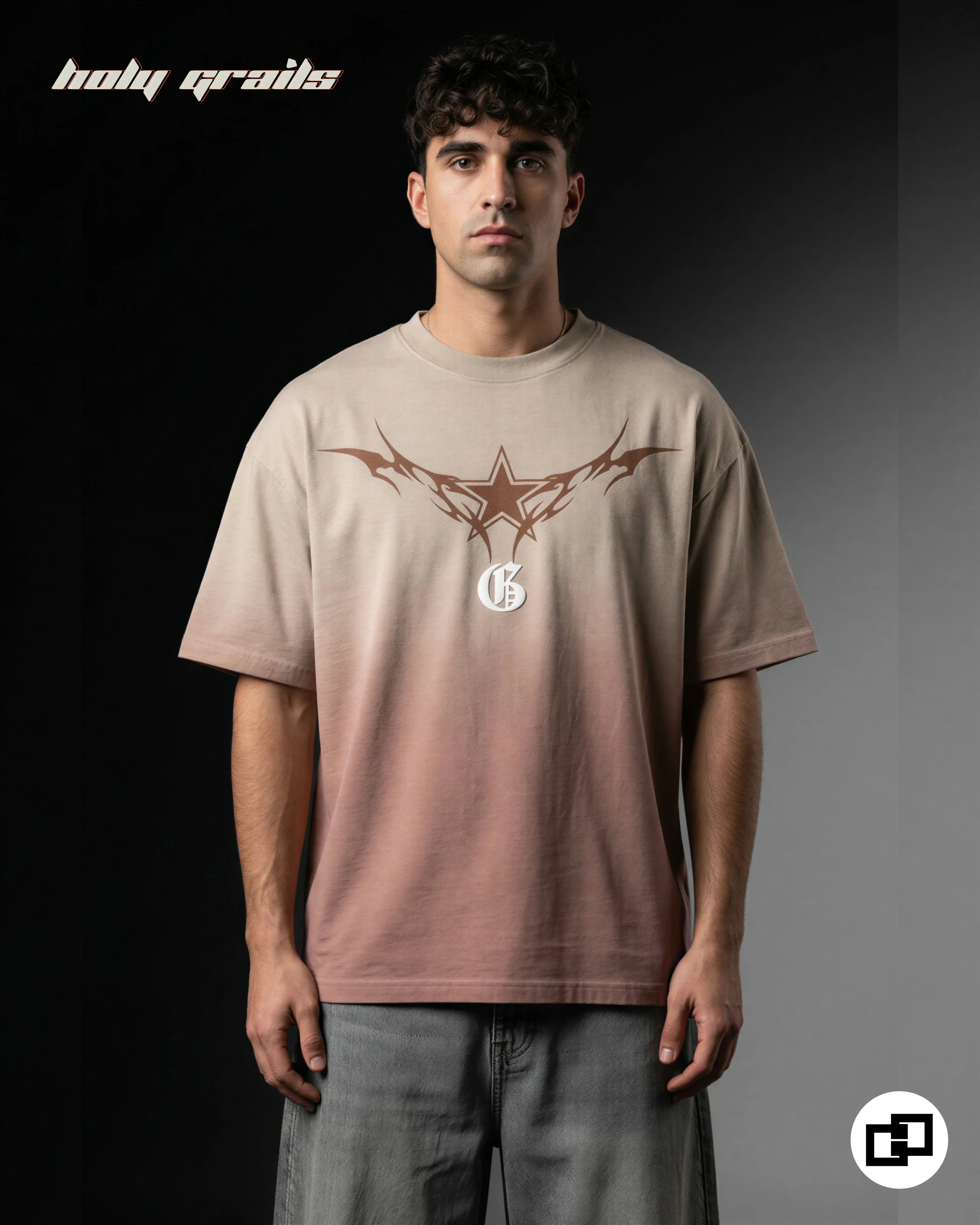 Proof of Insanity Ombre Wash Oversize Tee HG x Grey Hound