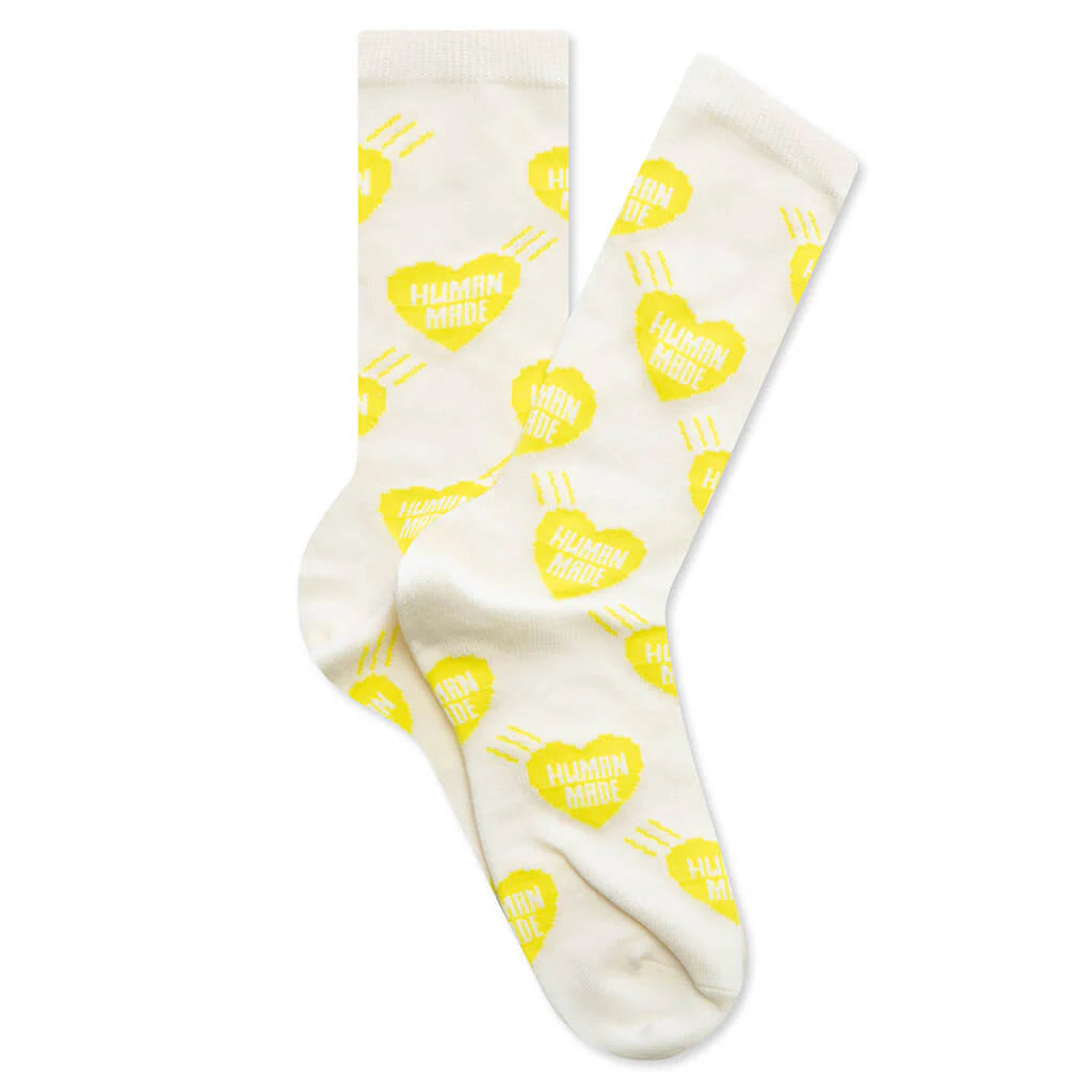 Heart Socks Yellow