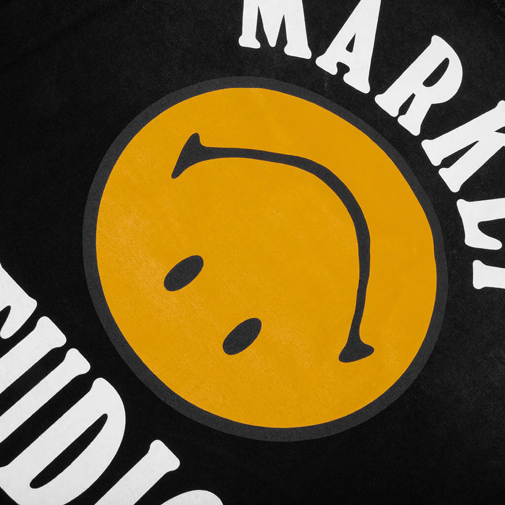 Smiley Upside Down Lockup T Shirt Jet Black