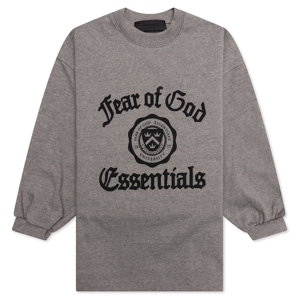 Kids Heavy Long Sleeve Tee Heather Gray