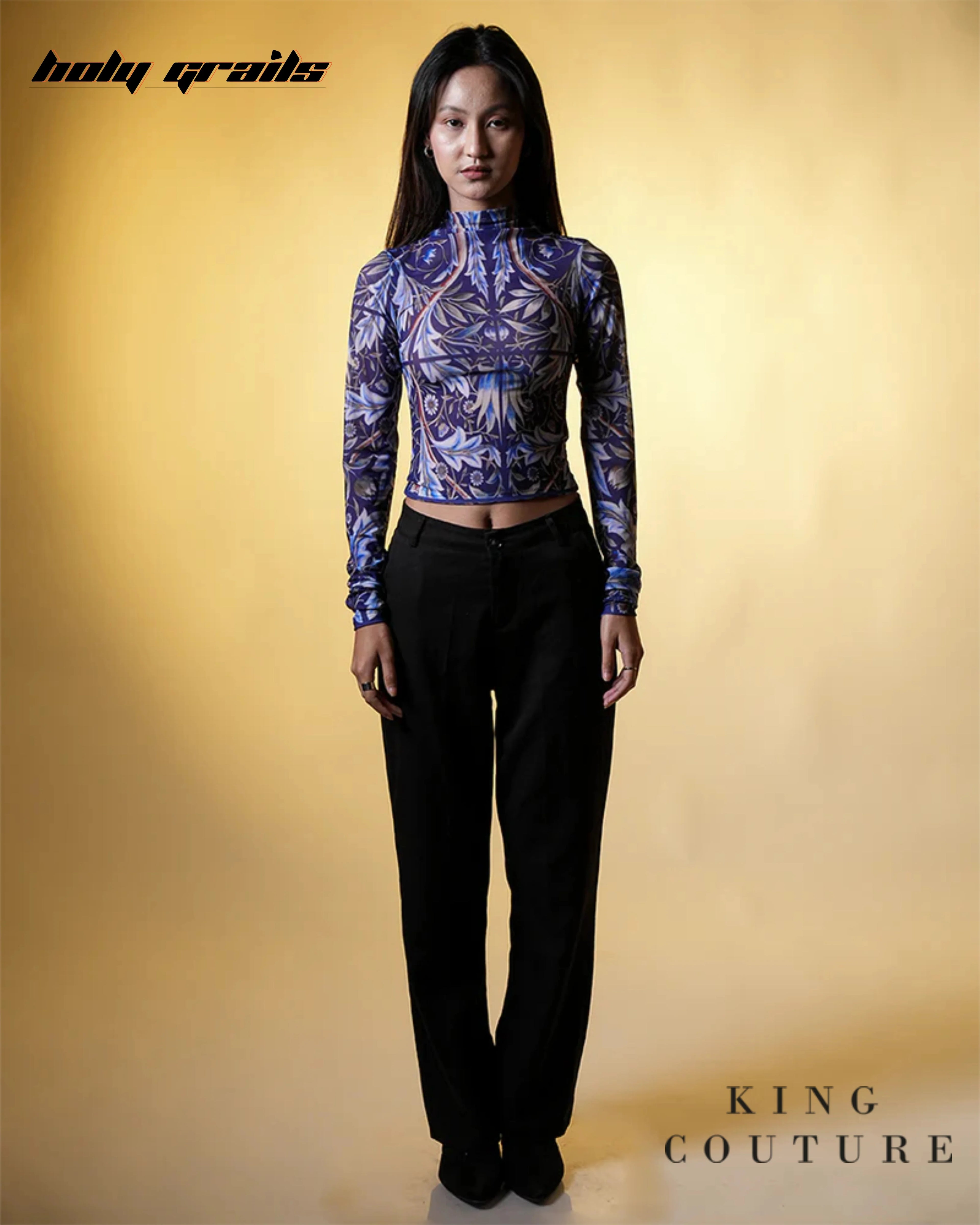 Blue Tulip Full Sleeve Top HG x King Couture