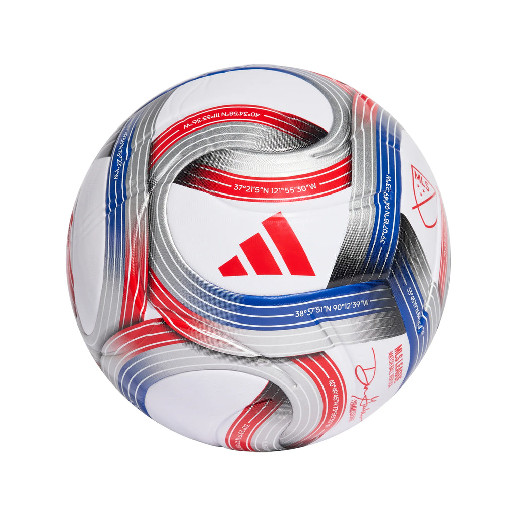adidas 2026 Major League Soccer League NFHS Ball White Royal Blue Red Silver
