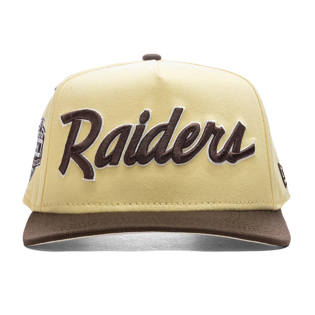 Feature x New Era 9FIFTY A Frame Snapback Las Vegas Raiders Soft Yellow Walnut