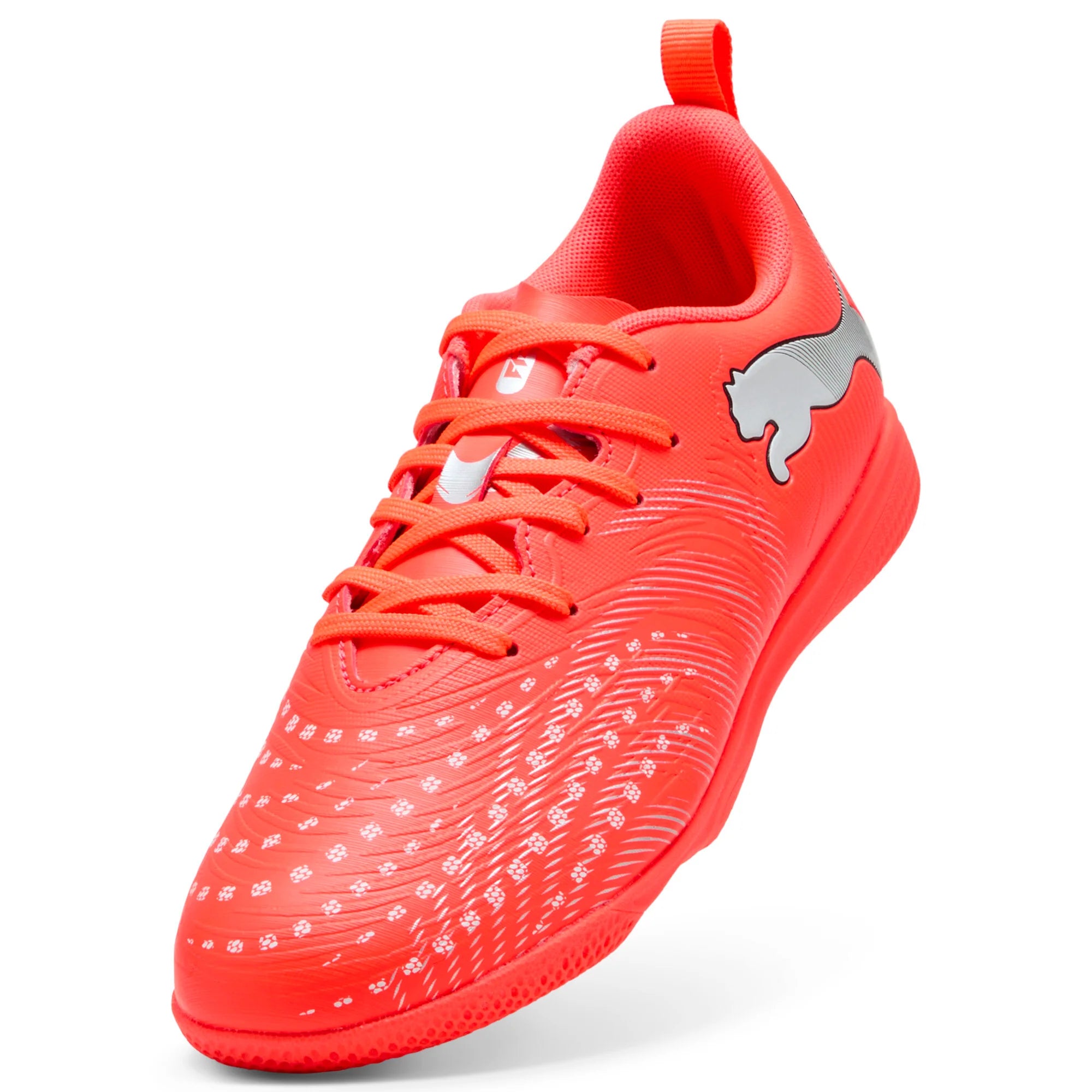 PUMA Future 9 Play IN Indoor Youth Soccer Shoes Red White Black