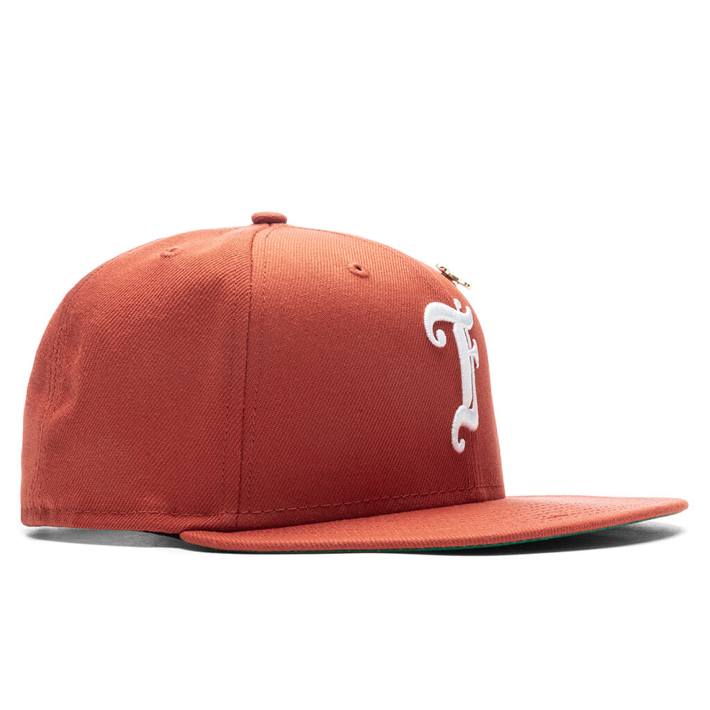 Feature x New Era Old English F Snapback Hat w Pin Rust