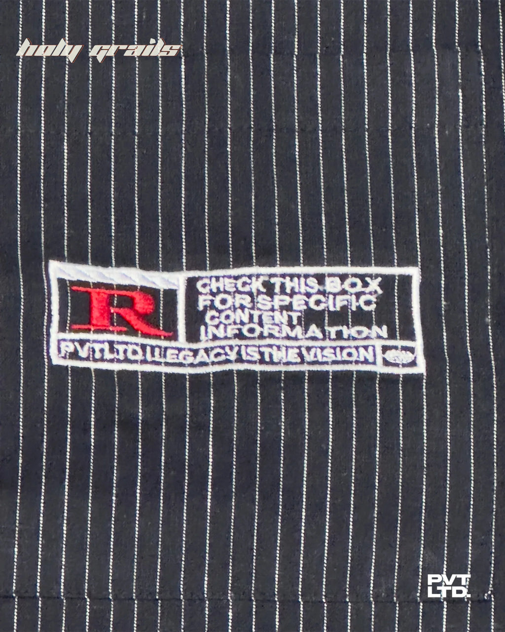 Pinstripe Black Linen Shirt HG x Pvt Ltd