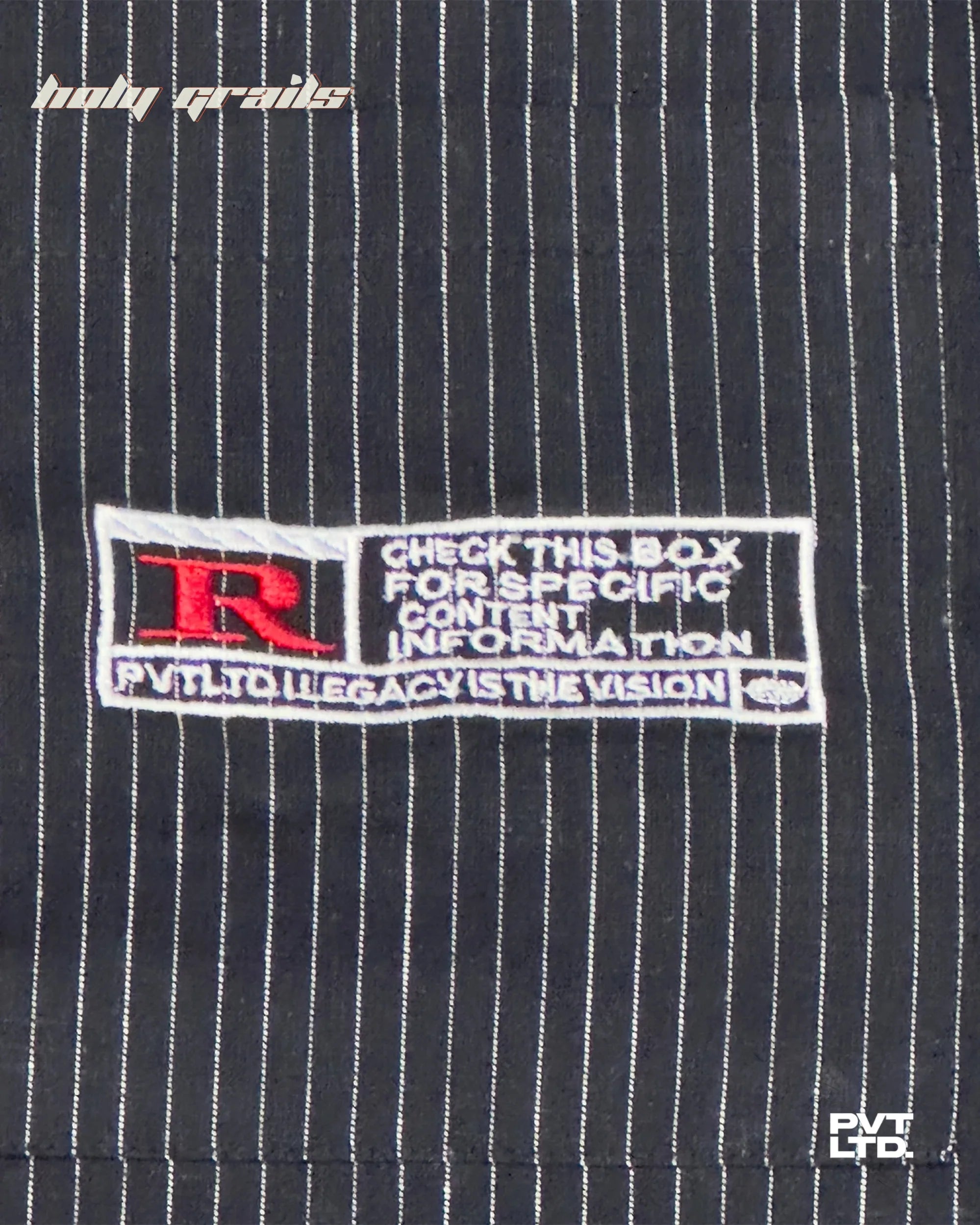 Pinstripe Black Linen Shirt HG x Pvt Ltd