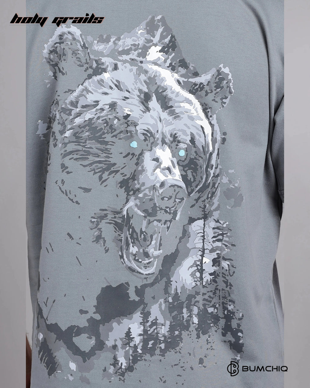 Wild Bear Grey Oversize Tee HG x Bumchiq