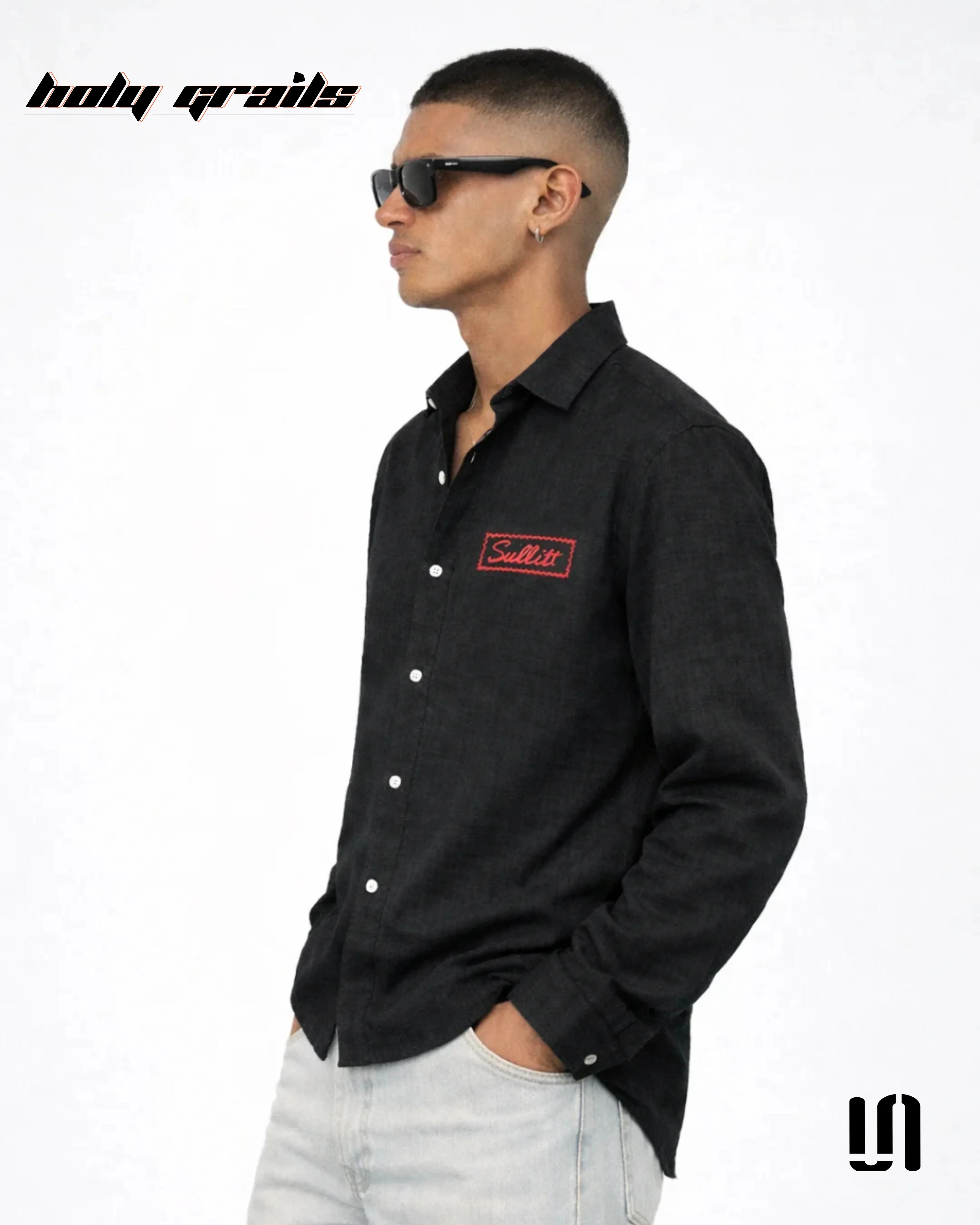 Midnight Black Linen Shirt HG x Sullitt