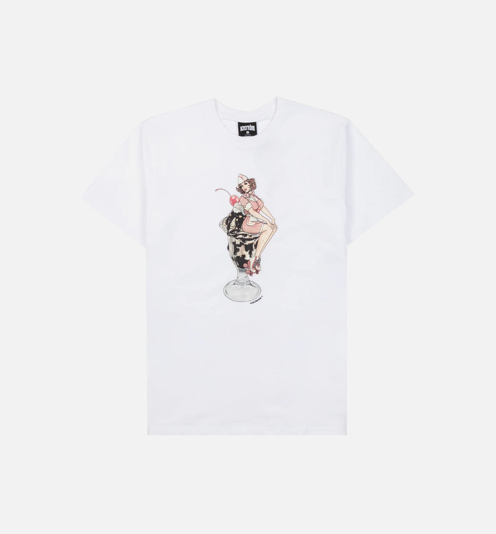 Cherry On Top Tee Mens Short Sleeve Shirt White
