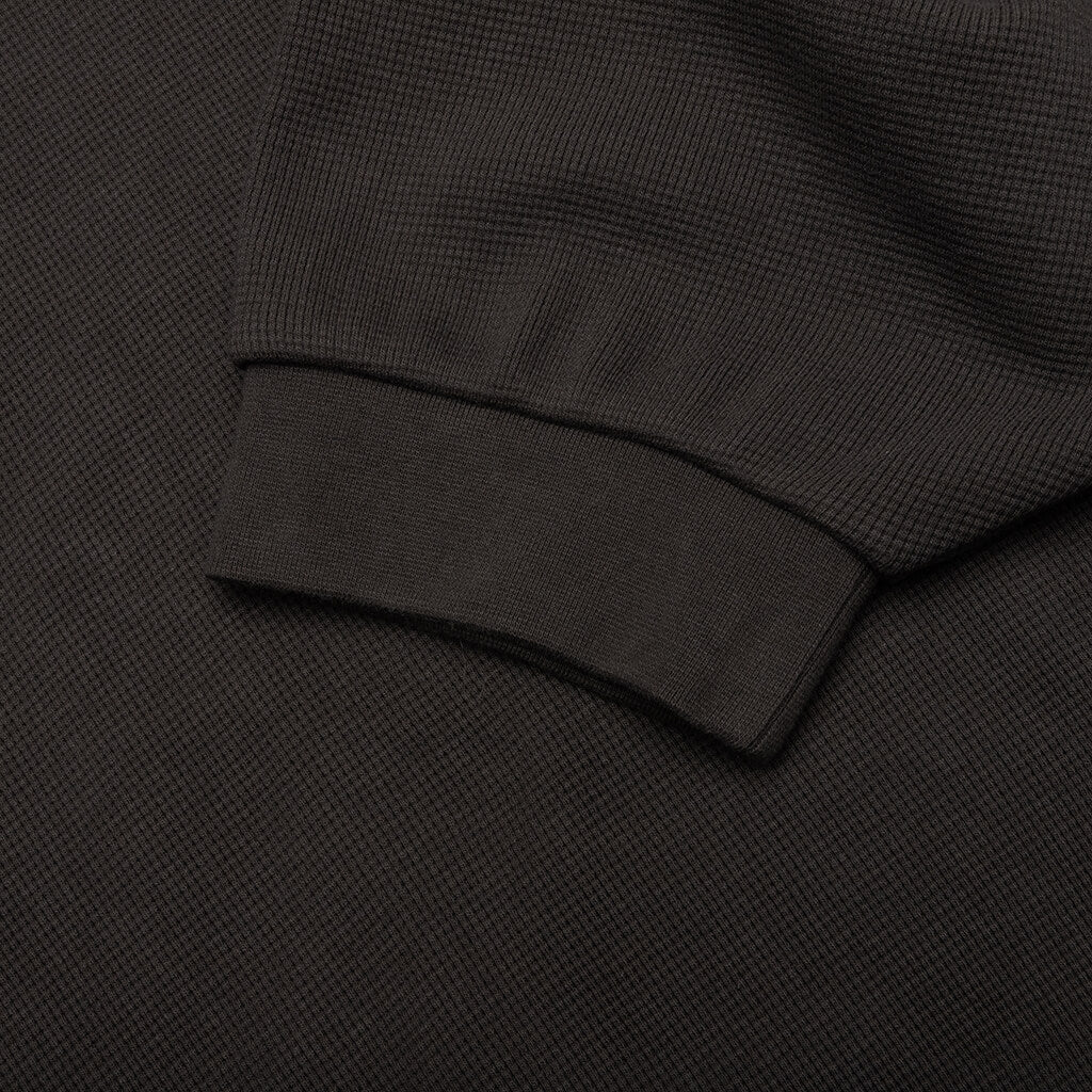 S S Waffle Sweatshirt Off Black