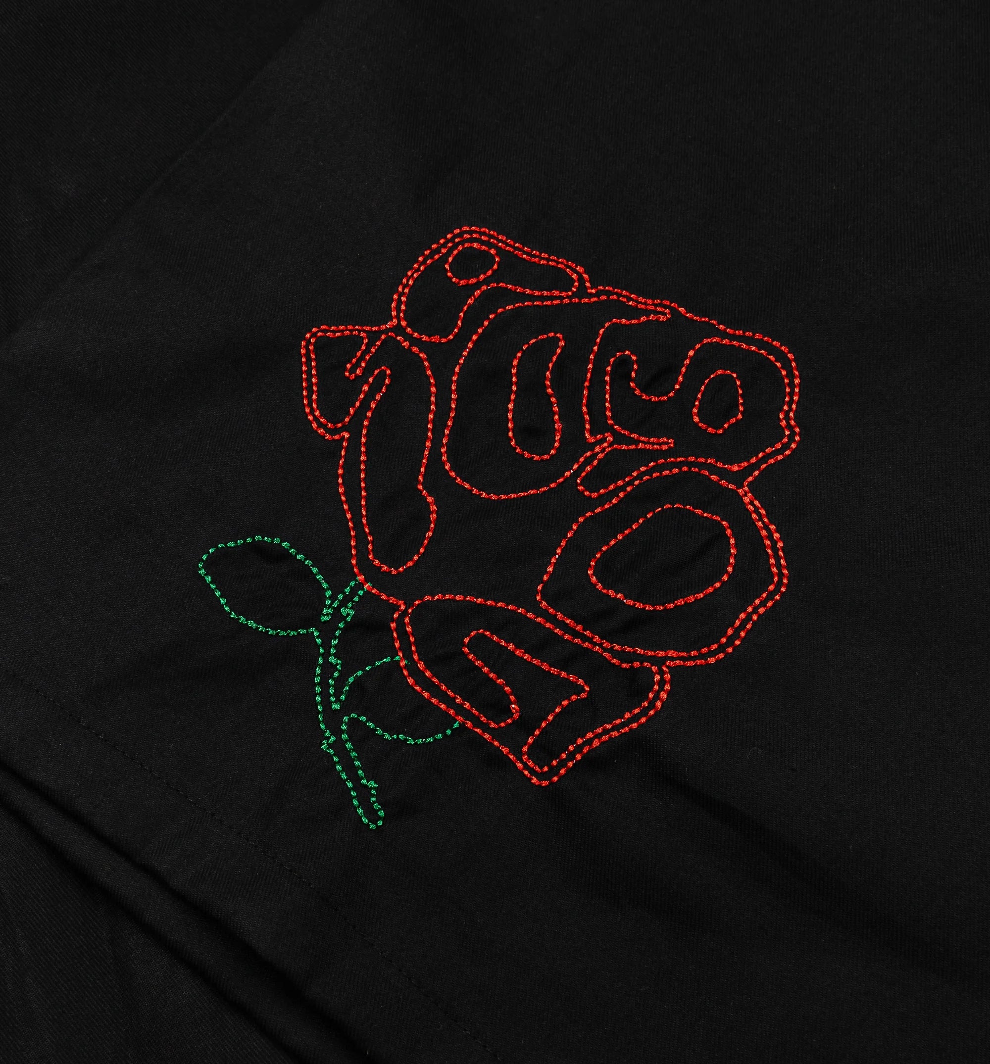 Roses Woven Button Up Womens Short Sleeve Shirt Black Red