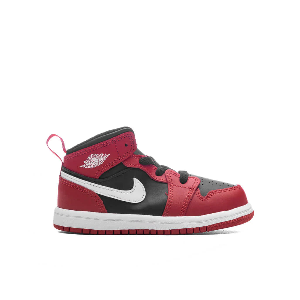 Jordan 1 Mid TD Black White Gym Red