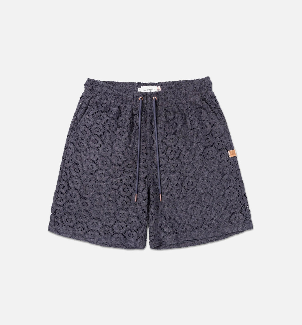 Crochet Mens Shorts Black