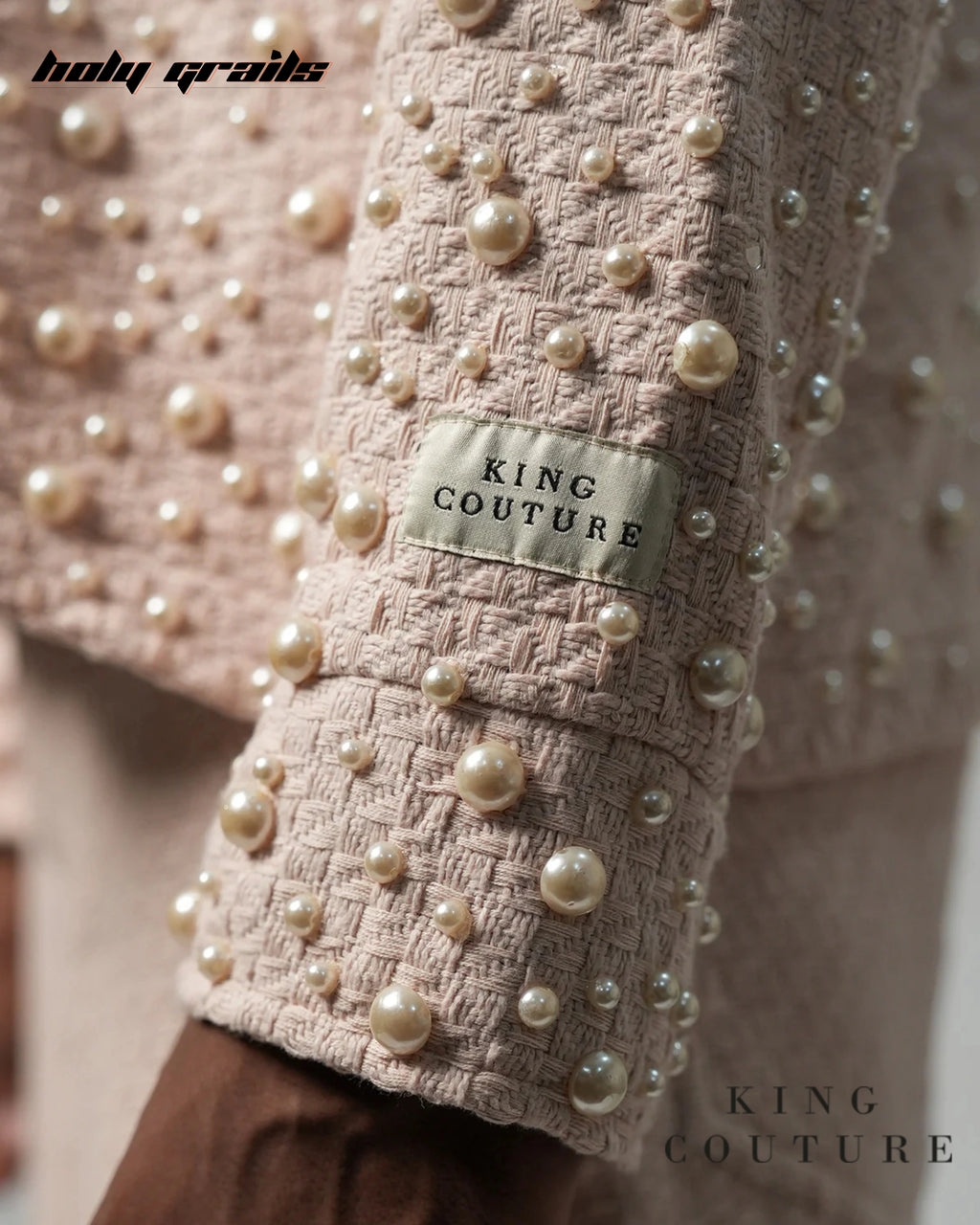 Rose Pearl Zipper Jacket HG x King Couture