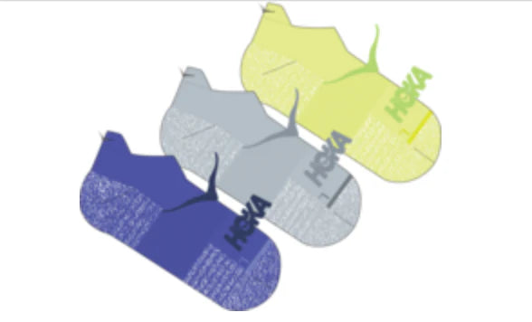 Hoka Unisex No Show Run 3 Pack Socks