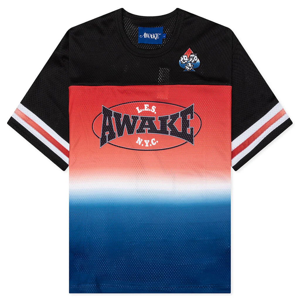 Mesh Football Jersey Black Multi