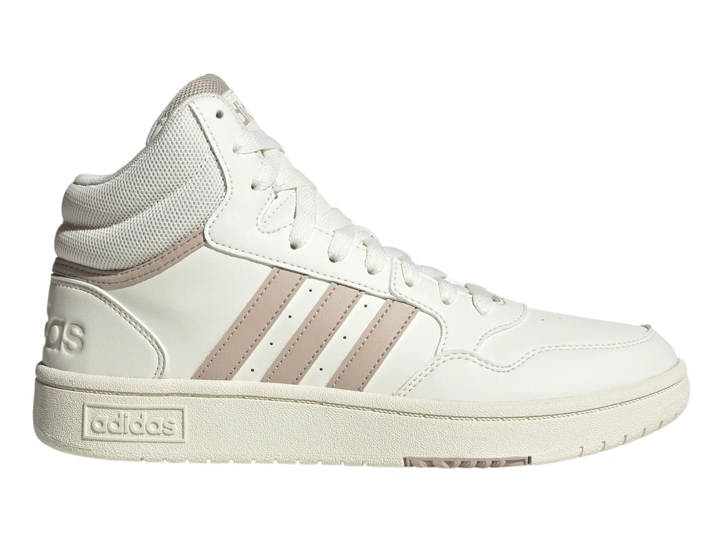 Tenis Adidas Hoops 30 Mid Blanco y Taupe para Mujer