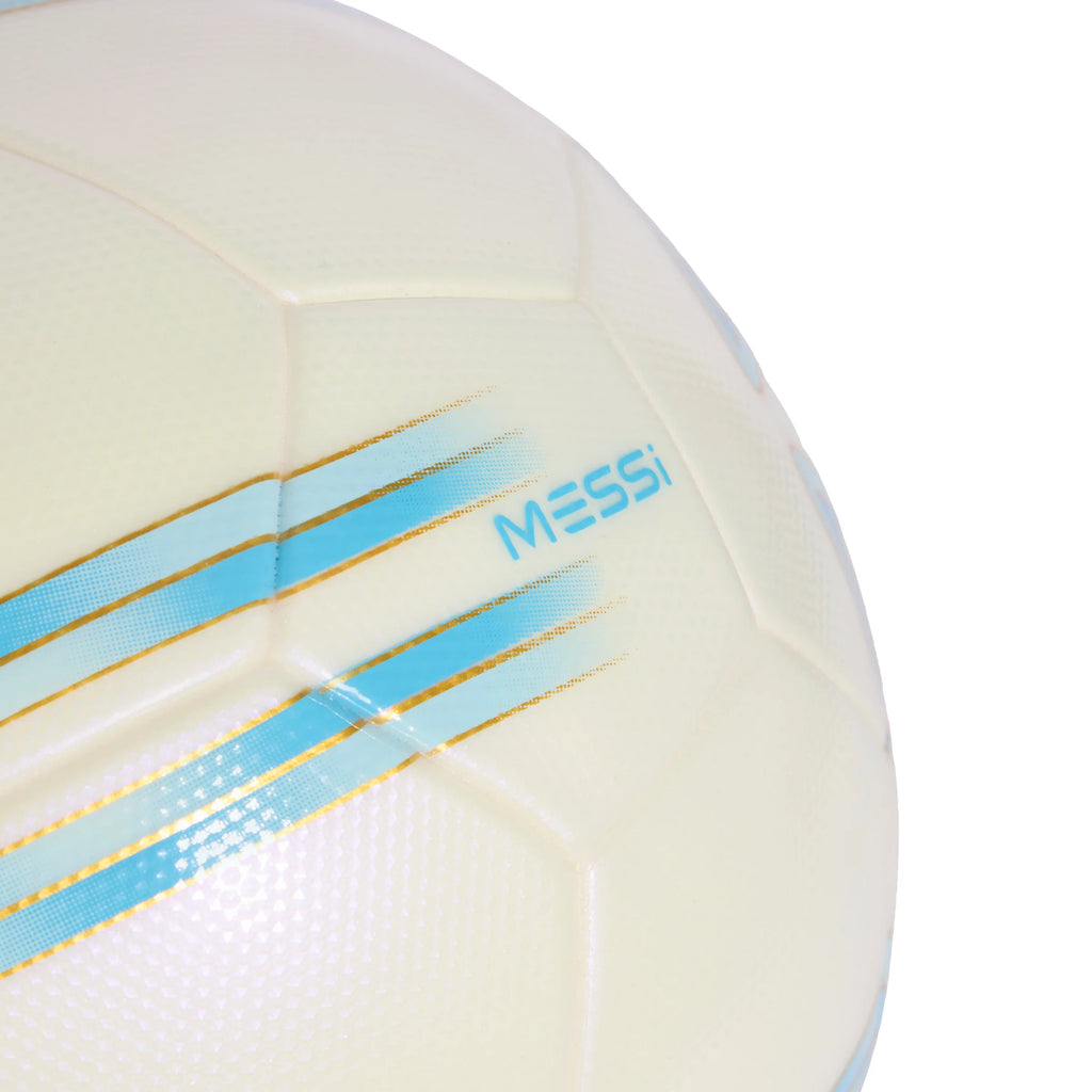 adidas Messi League Soccer Ball Ivory Blue
