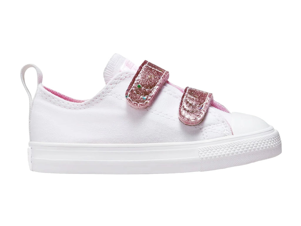 Tenis Converse Chuck Taylor All Star Blanco y Rosa para Niña