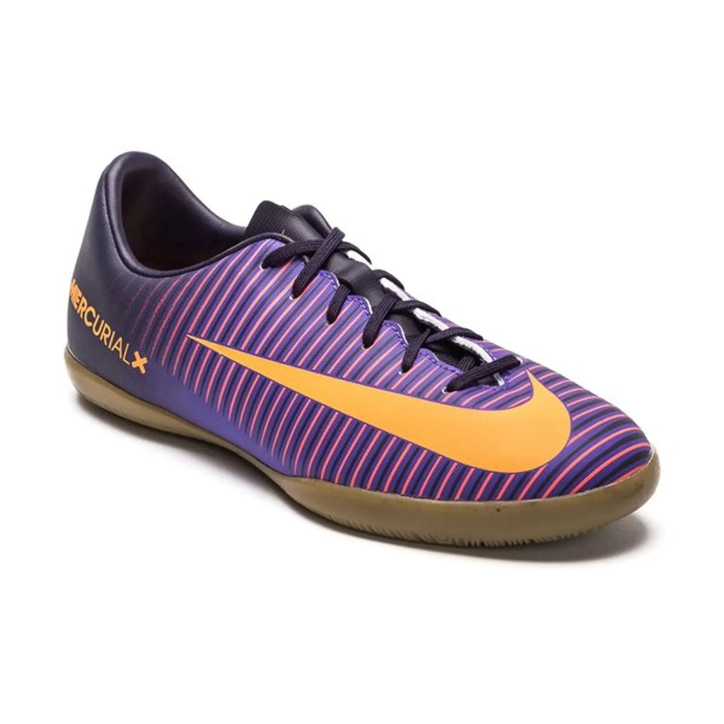 Nike Jr MercurialX Vapor XI IC Indoor Soccer Shoes Purple Orange Grape
