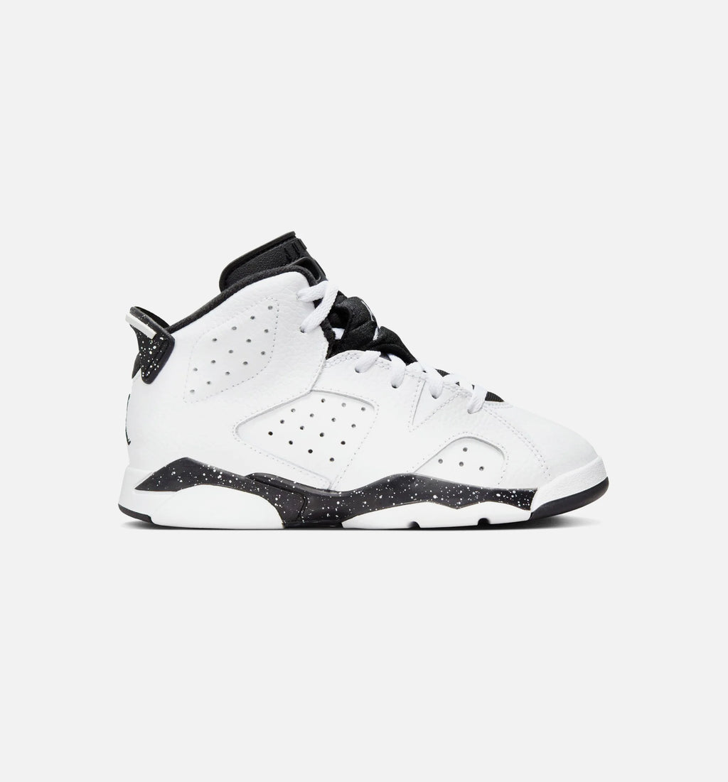 Air Jordan 6 Retro White Black Preschool Lifestyle Shoe White Black