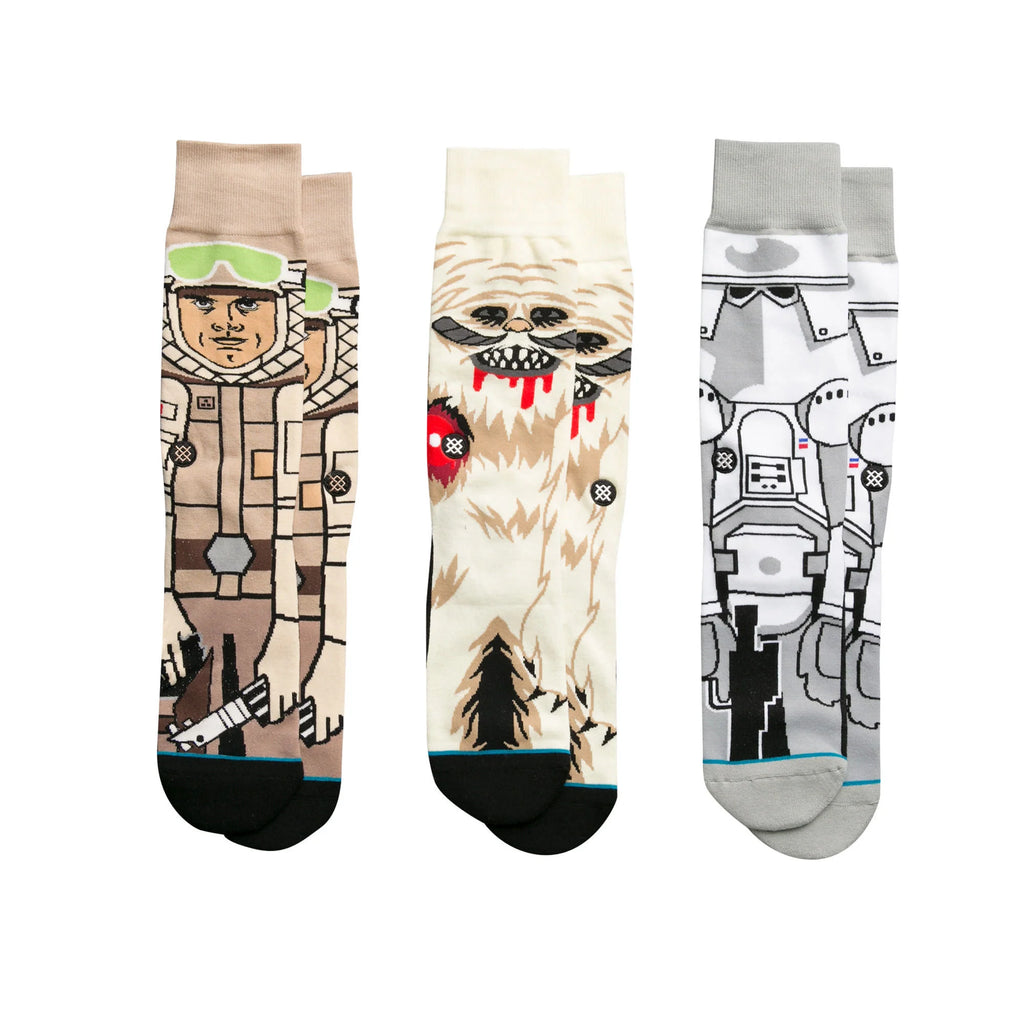 Star Wars Empire Strikes Back 3 Pack Socks Black