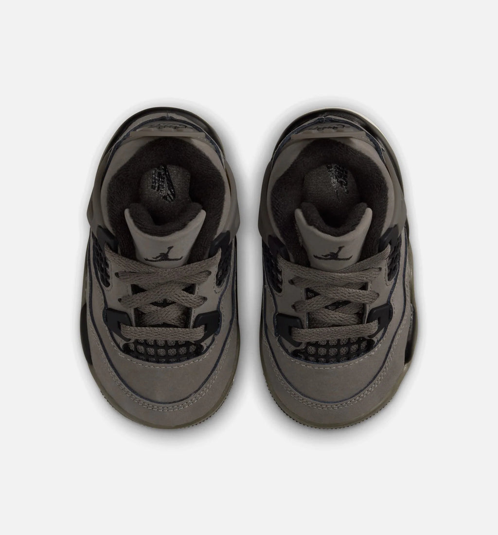 Air Jordan 4 Retro Cave Stone And Black Infant Toddler Lifestyle Shoe Cave Stone Black Moon Particle