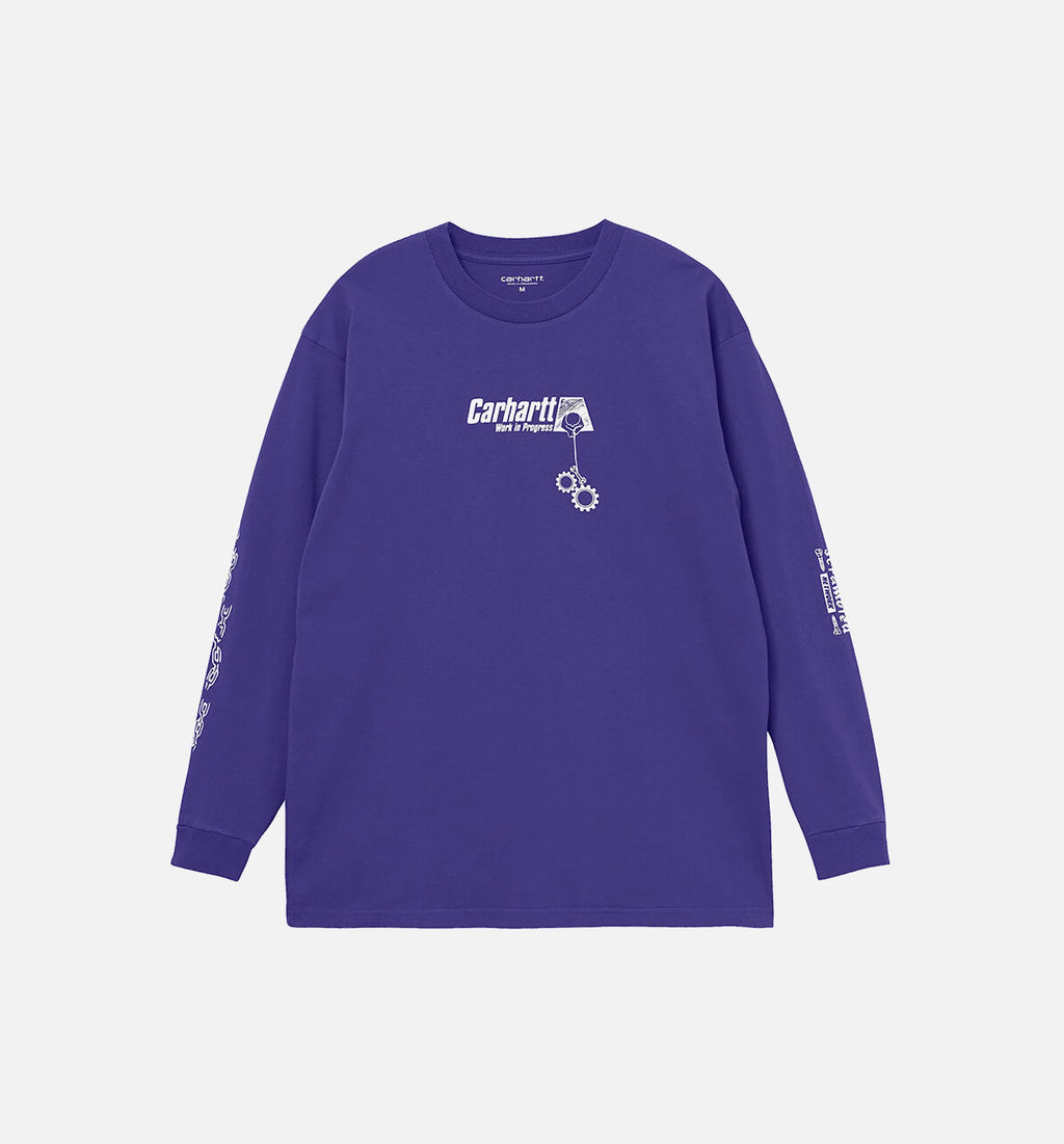 Scramble Long Sleeve Tee Mens T Shirt Purple