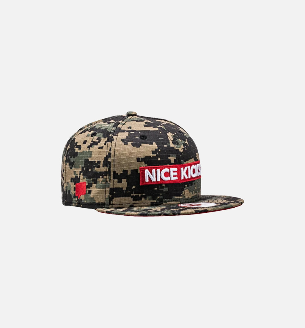 Nice Kicks X New Era Snapback Hat Digicamo Red