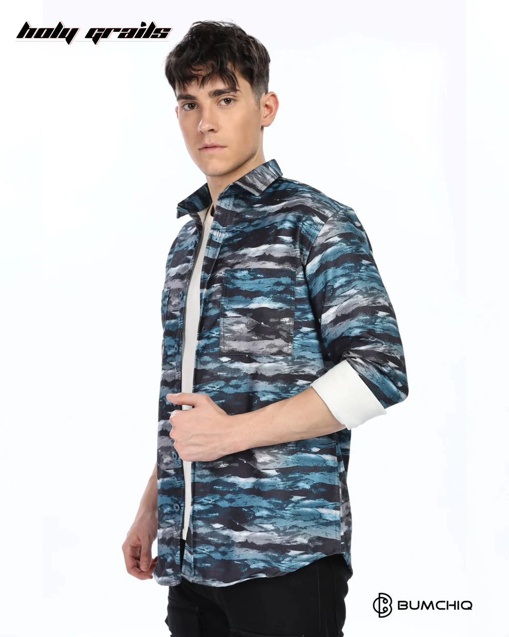 Blue Waves Overshirt HG x Bumchiq