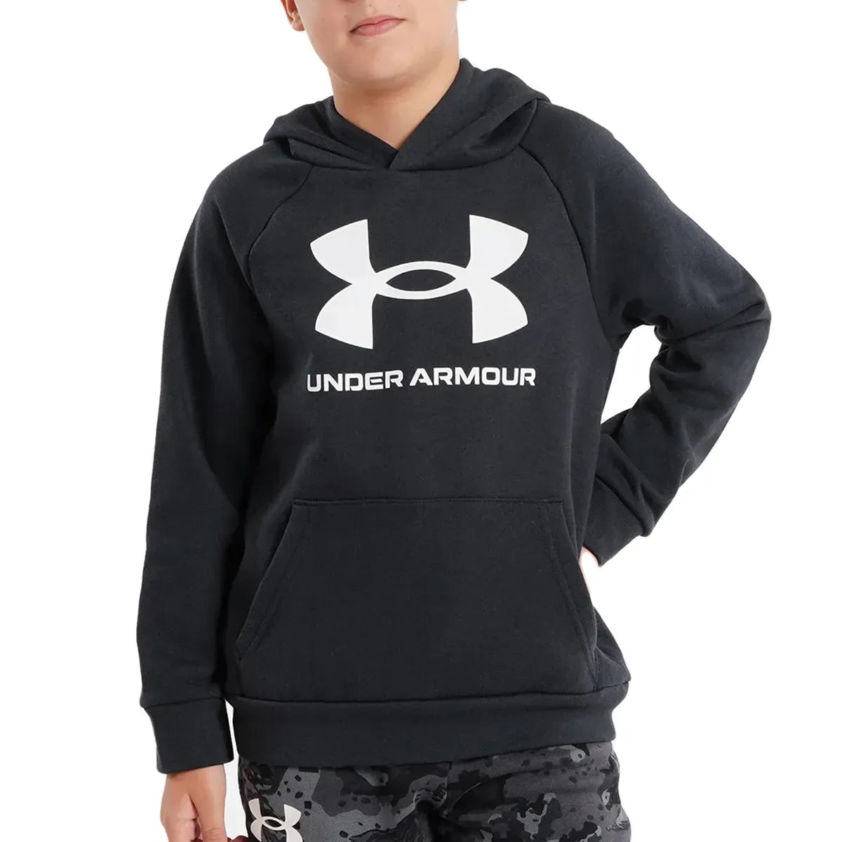 Under Armour Rival Fleece Big Logo Hoodie Black
