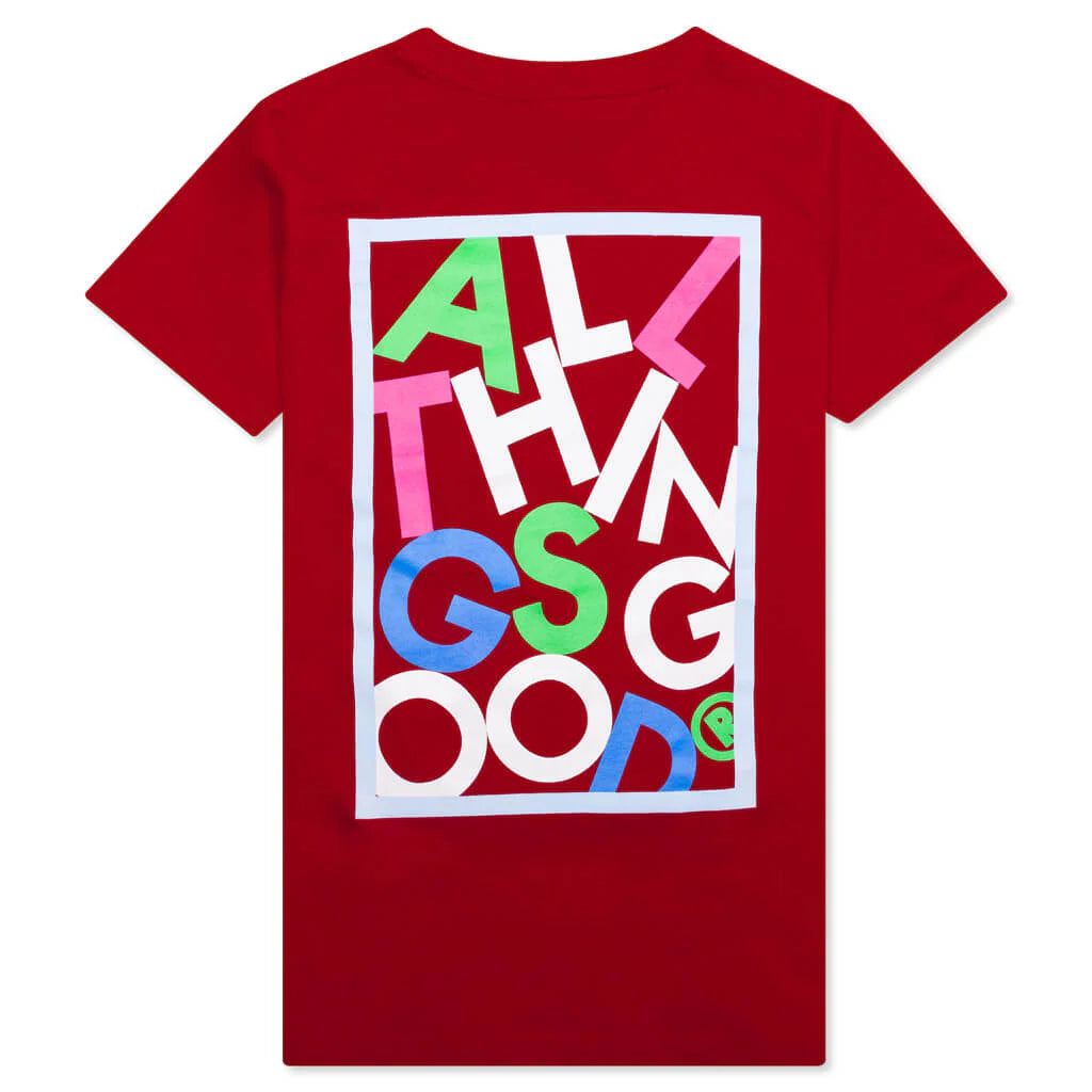 Kids Jumbled Tee Red