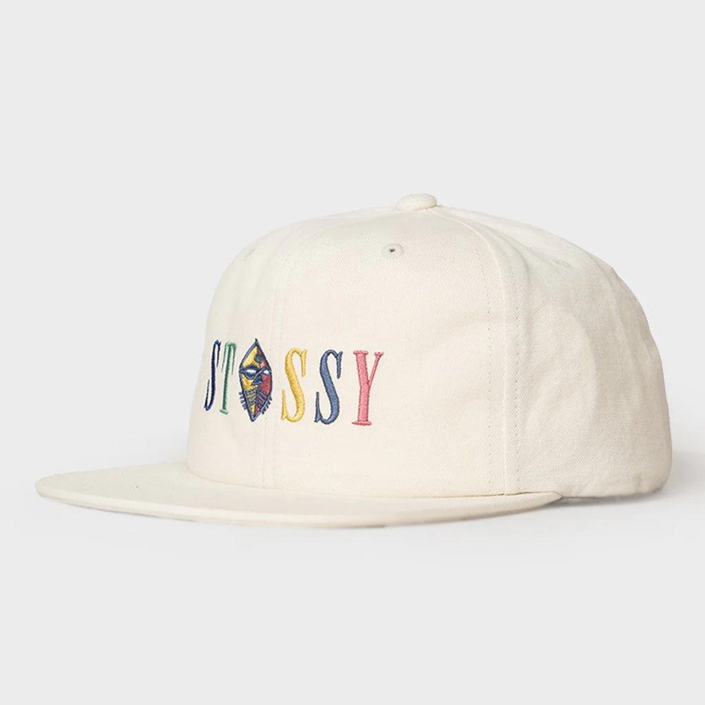 Mask Logo Strapback Mens Hat White