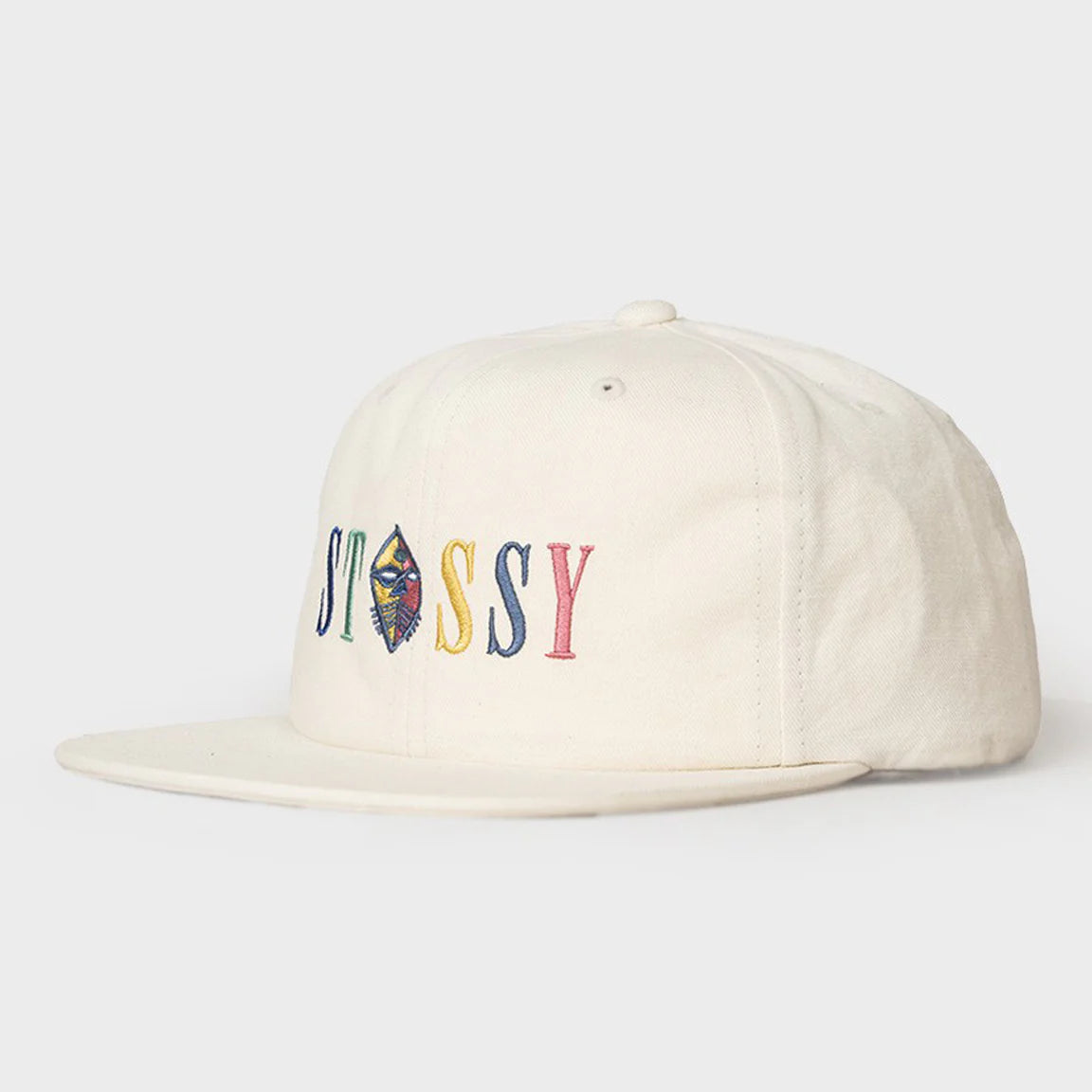 Mask Logo Strapback Mens Hat White