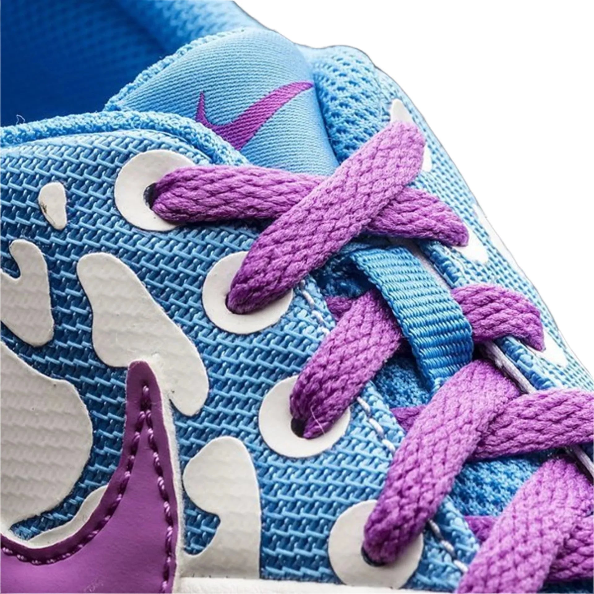 Nike JR Elastico II Indoor Soccer Shoes White Laser Purple Blue Hero