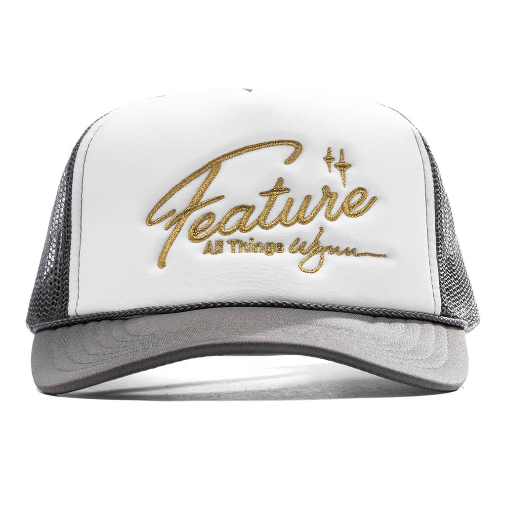 Feature x Wynn Shine Trucker Charcoal Grey White