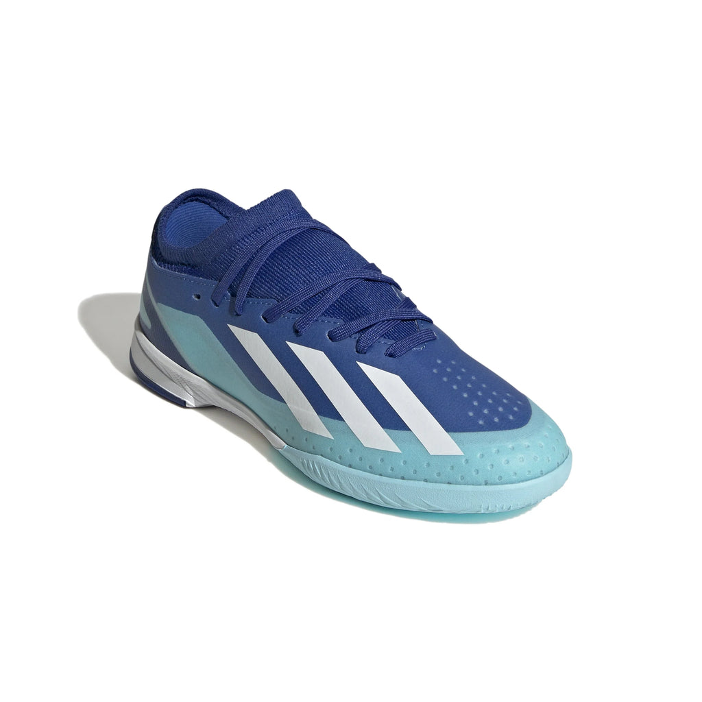 adidas X Crazyfast3 IN Junior Indoor Soccer Shoes Royal White