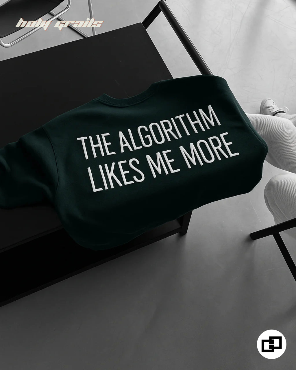 Algorithm Likes Me More Green Oversize Tee HG x Grey Hound Clothing