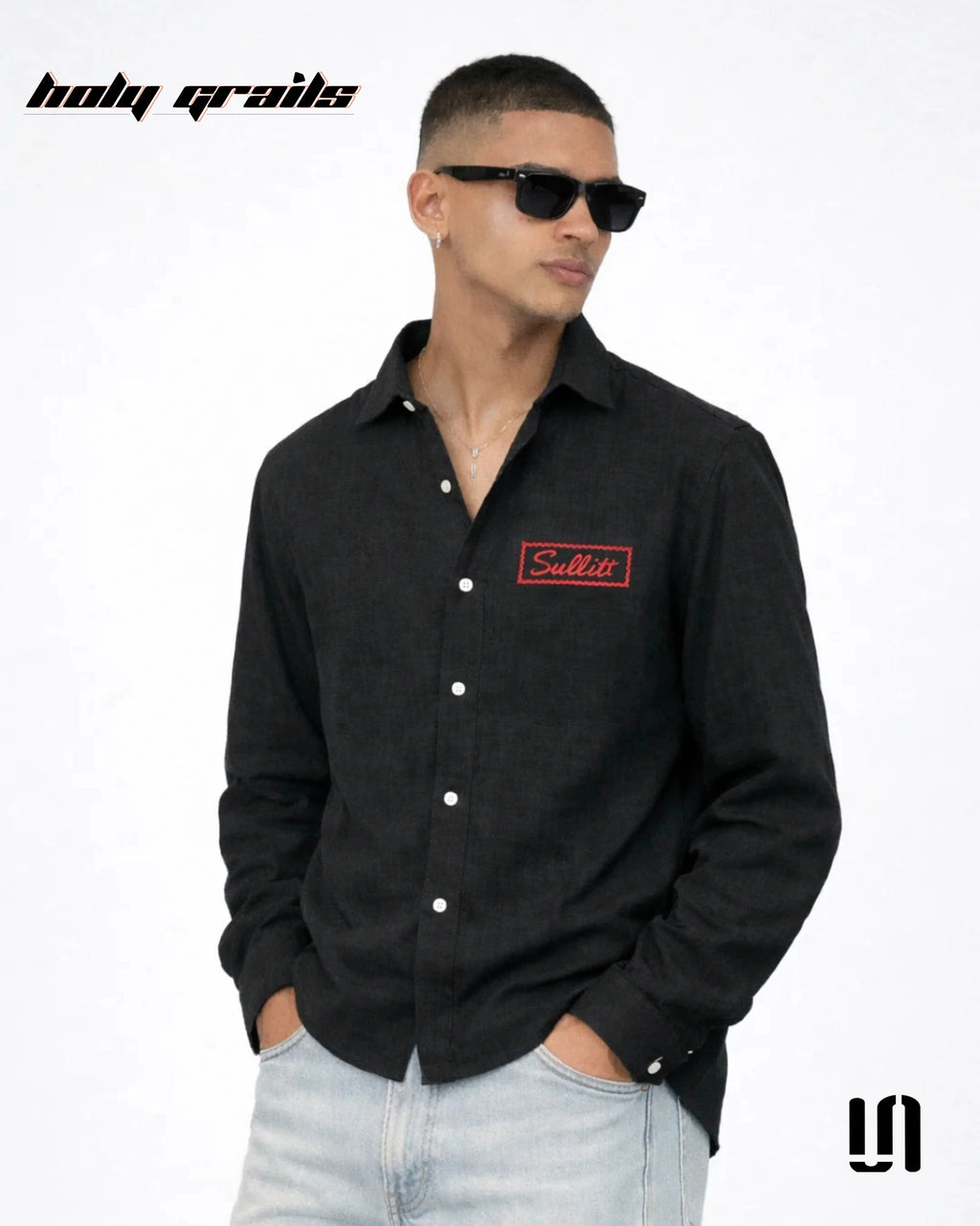 Midnight Black Linen Shirt HG x Sullitt