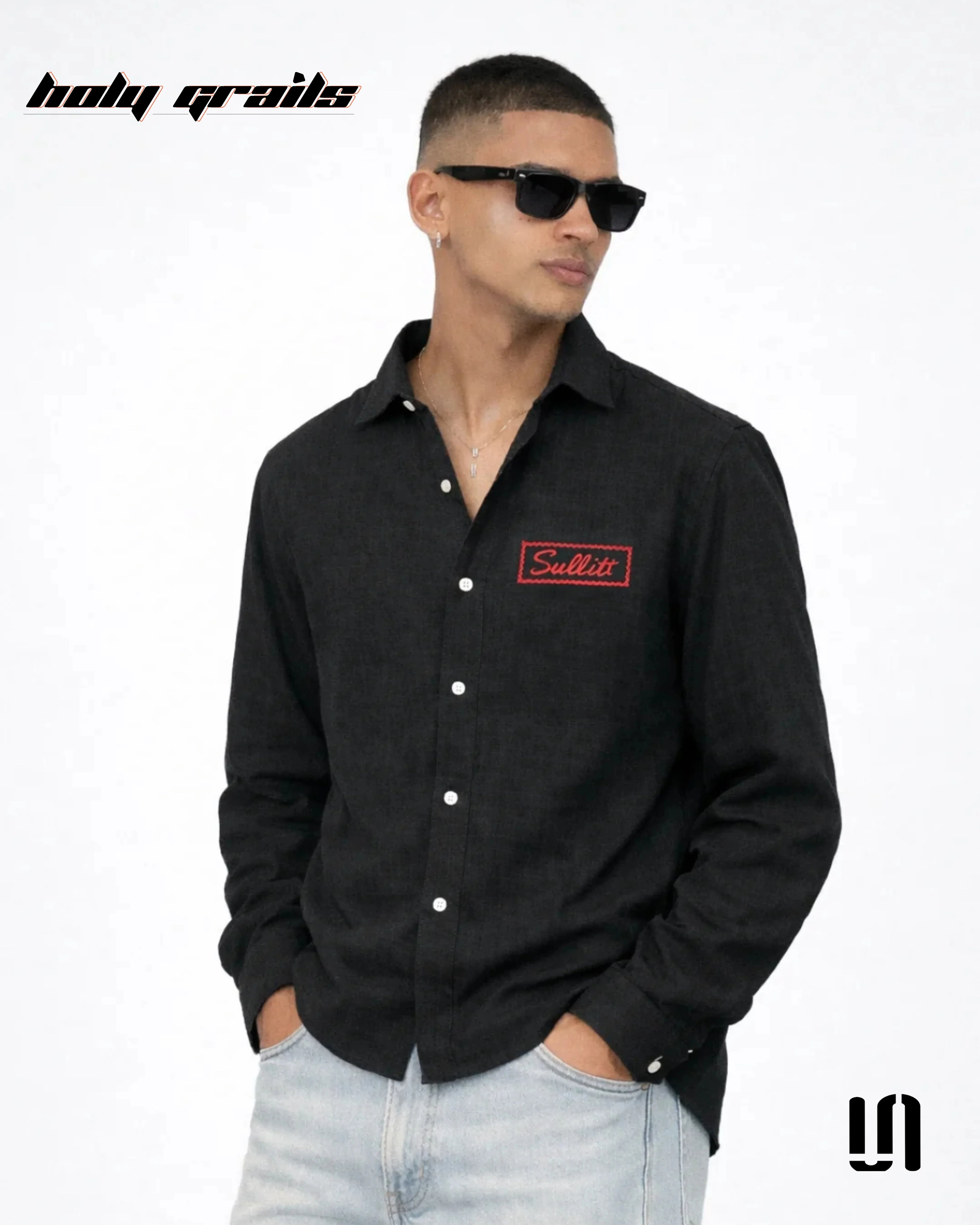 Midnight Black Linen Shirt HG x Sullitt