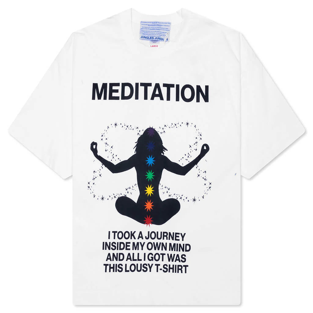 Meditation S S Tee White